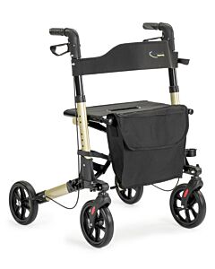 Rollator City voorzijde in champagne standaard tas