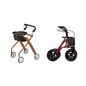 Een rollator voor binnen of een rollator voor buiten
