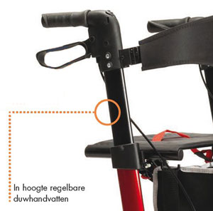 Hoogte verstelbare handvatten Quava rollator