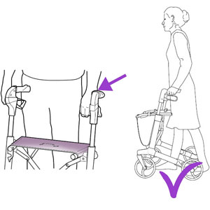 Rollator juiste hoogte instellen Rollator afstellen
