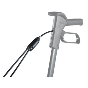 Eenhandige rem voor rollators