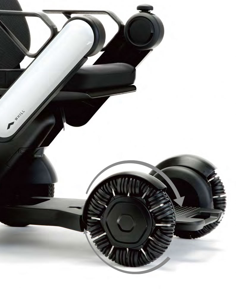 Whill elektrische rolstoel met omni wielen
