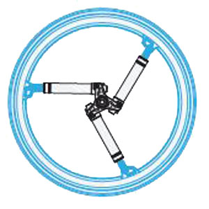 Stijve rolstoel velg